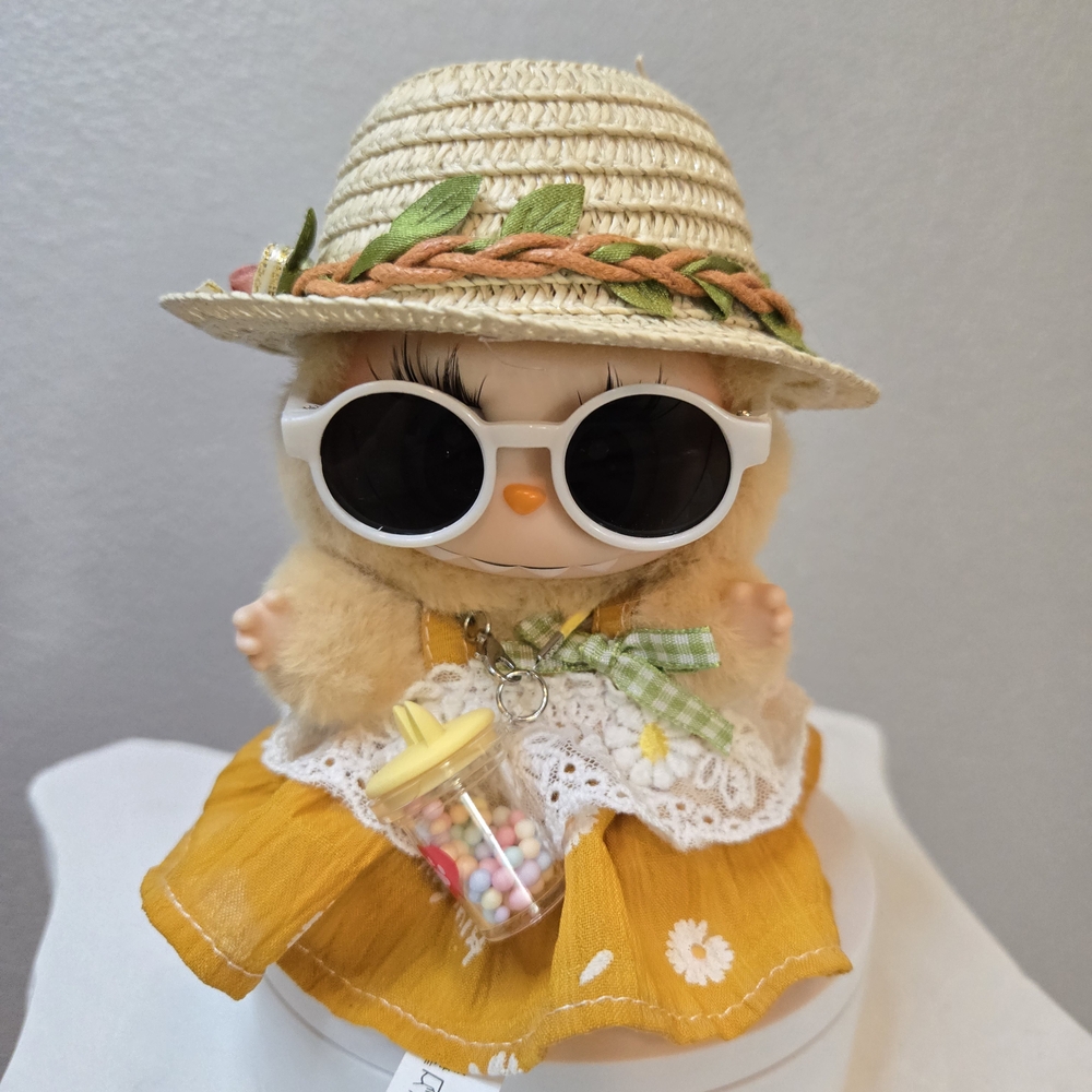 Clothing For Labubu Doll Clothing Dress Outfit With Hat,Glasses, And Cup